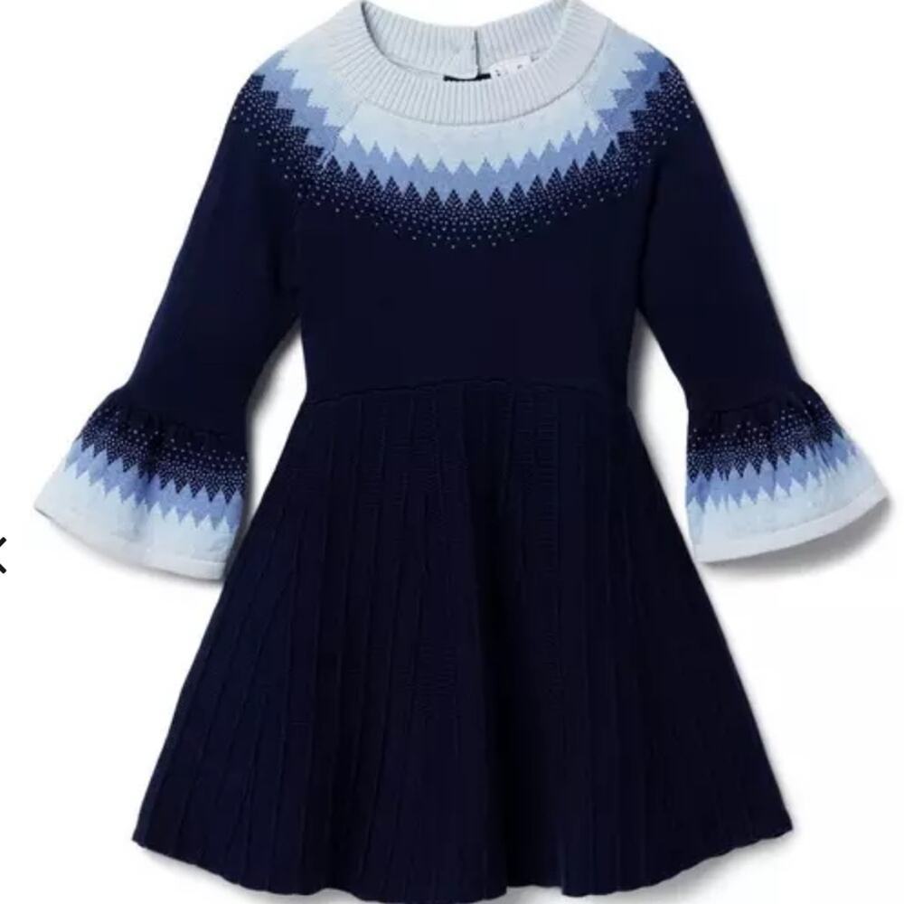 Janie and Jack Navy and Light Blue Kids Dress